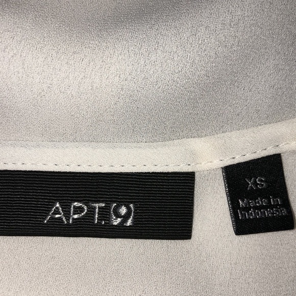 Apt.9 Pleated Front Long Sleeve Sheer Blouse - Picture 6 of 8